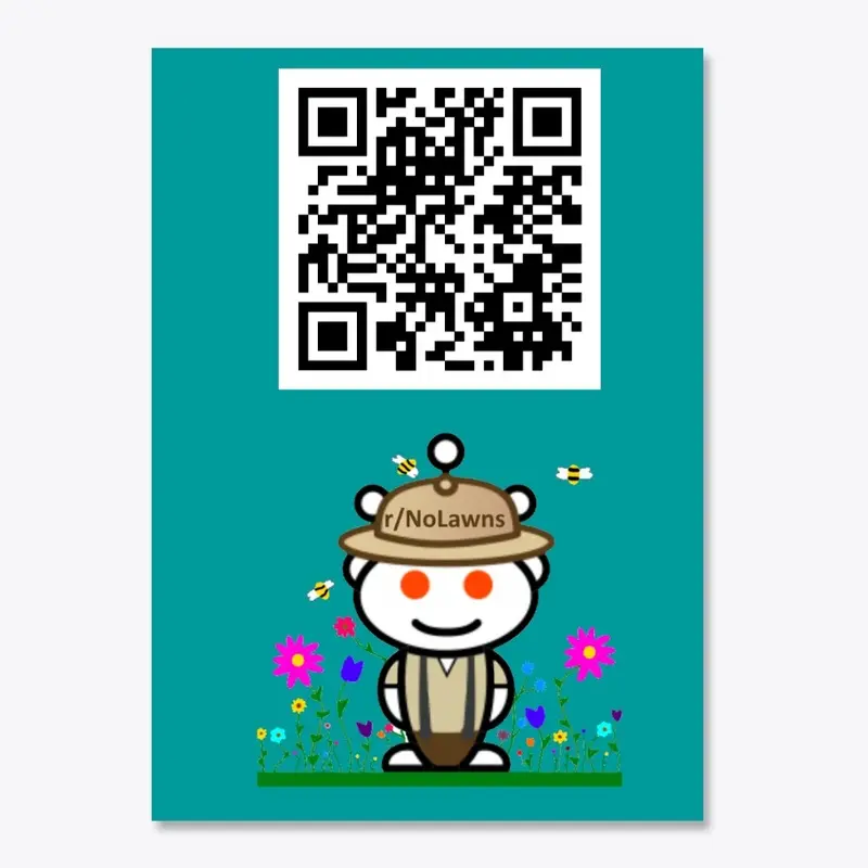 No Lawns QR Sticker